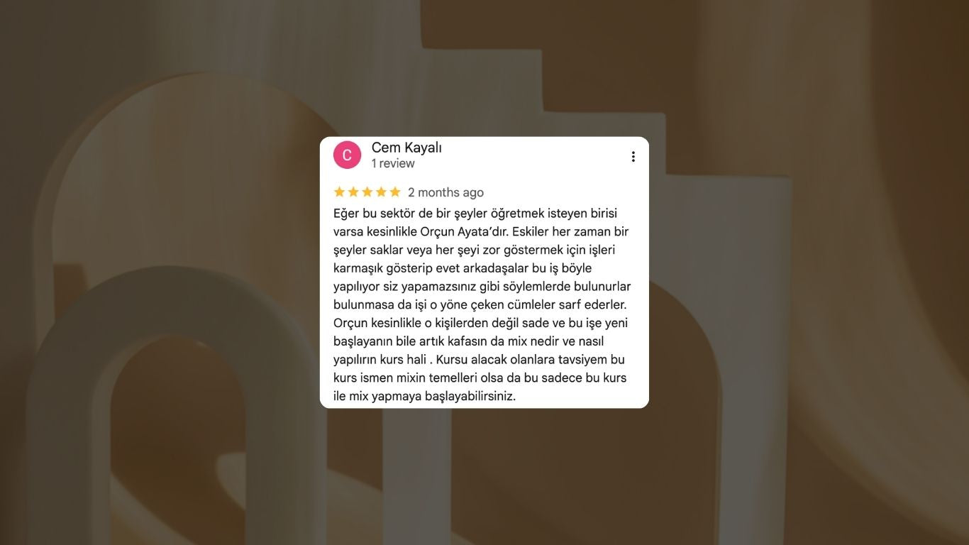cem kayalı miksin temelleri kursu değerlendirmesi