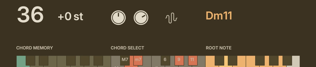chordbloom plugin nota görüntüsü uygulamadan ekran görüntüsü renkli piyano tuşları