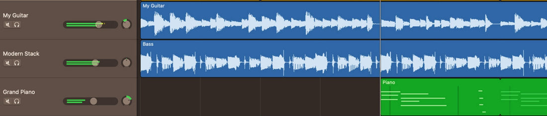 garageband daw uygulamasından ekran görüntüsü