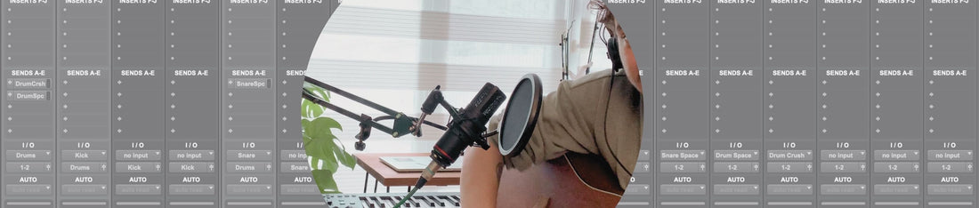 logic pro ile alternatif rock parca yapma videosu gitar mikrofon ve orcun gorseli