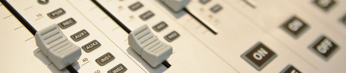 yakın çekim ses mikserinde fader