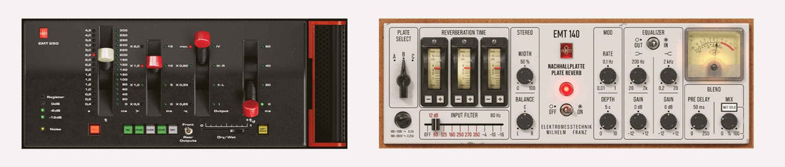 universal audio emt 140 ve 250 reverb plugin'leri ekran görüntüleri