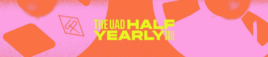 Universal Audio'dan PolyMAX Hediye ve Yarı Yıl İndirimi yazılı hero banner, canlı renk tonlarıyla tasarlanmış