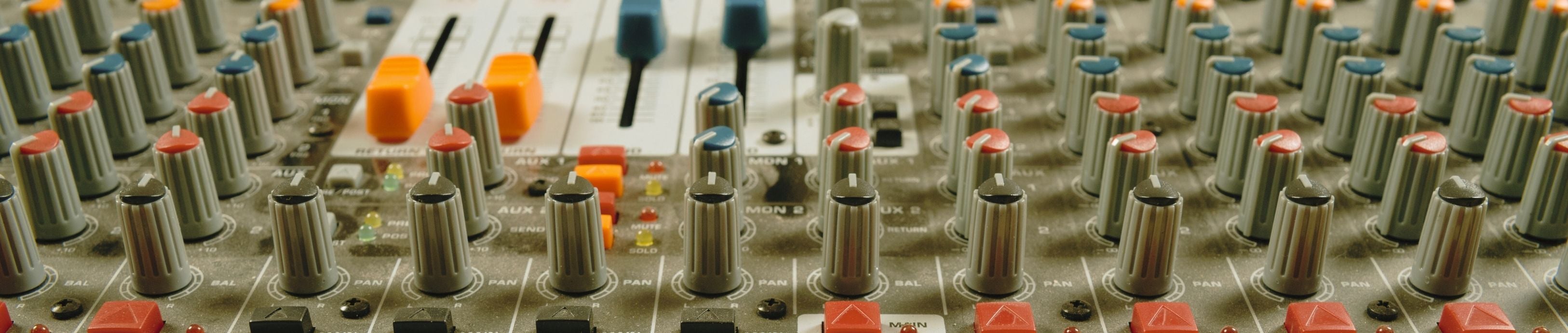 Recording studio mixing board
